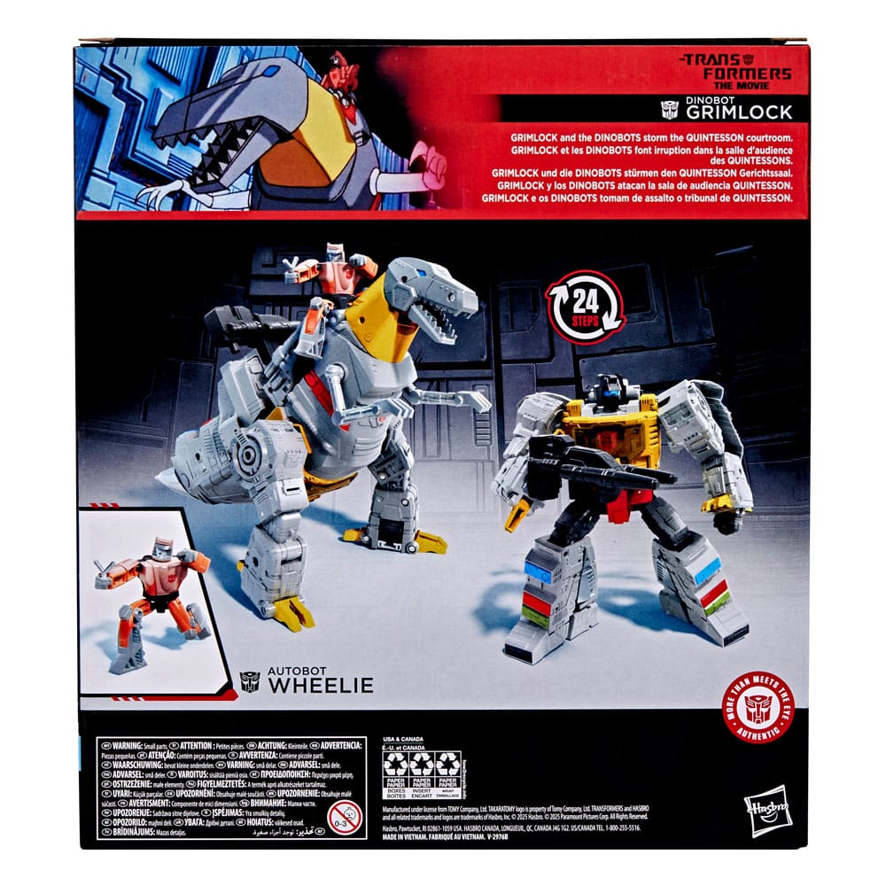 The Transformers: The Movie Studio Series Leader Class figurine Dinobot Grimlock & Autobot Wheelie 22 cm