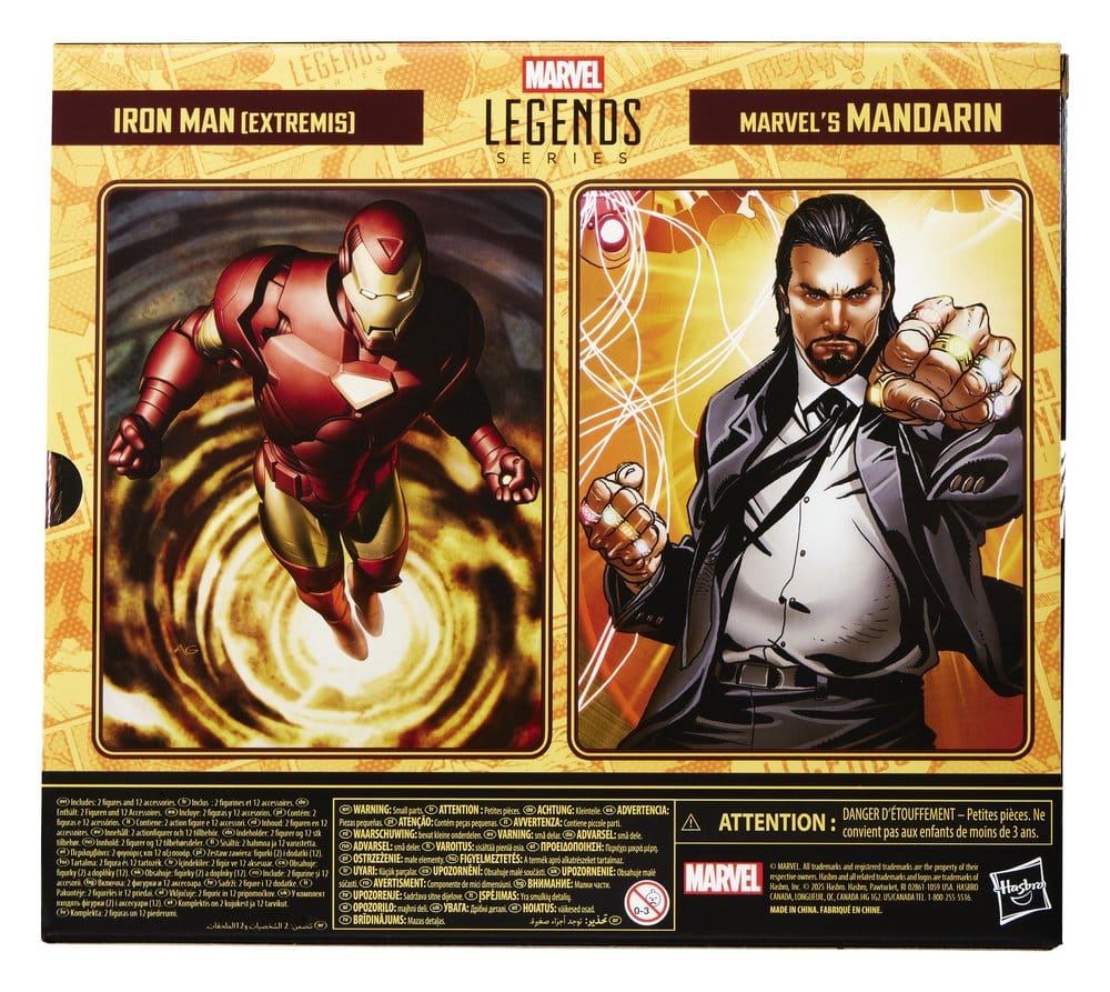 Marvel Legends pack 2 figurines Iron Man (Extremis) & Marvel's Mandarin 15 cm