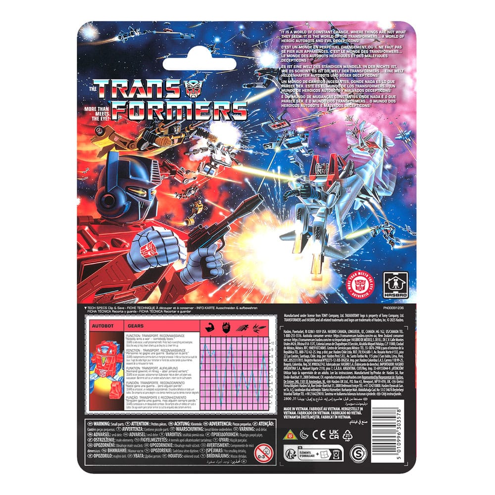 The Transformers Retro G1 figurine Autobot Gears 12 cm