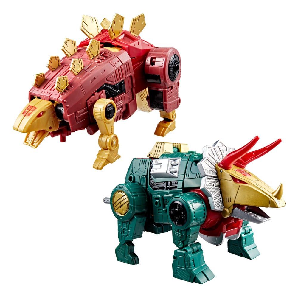 Transformers Age of the Primes Leader Class figurines G2 Universe Dinobots Snarl & Slug 19 cm