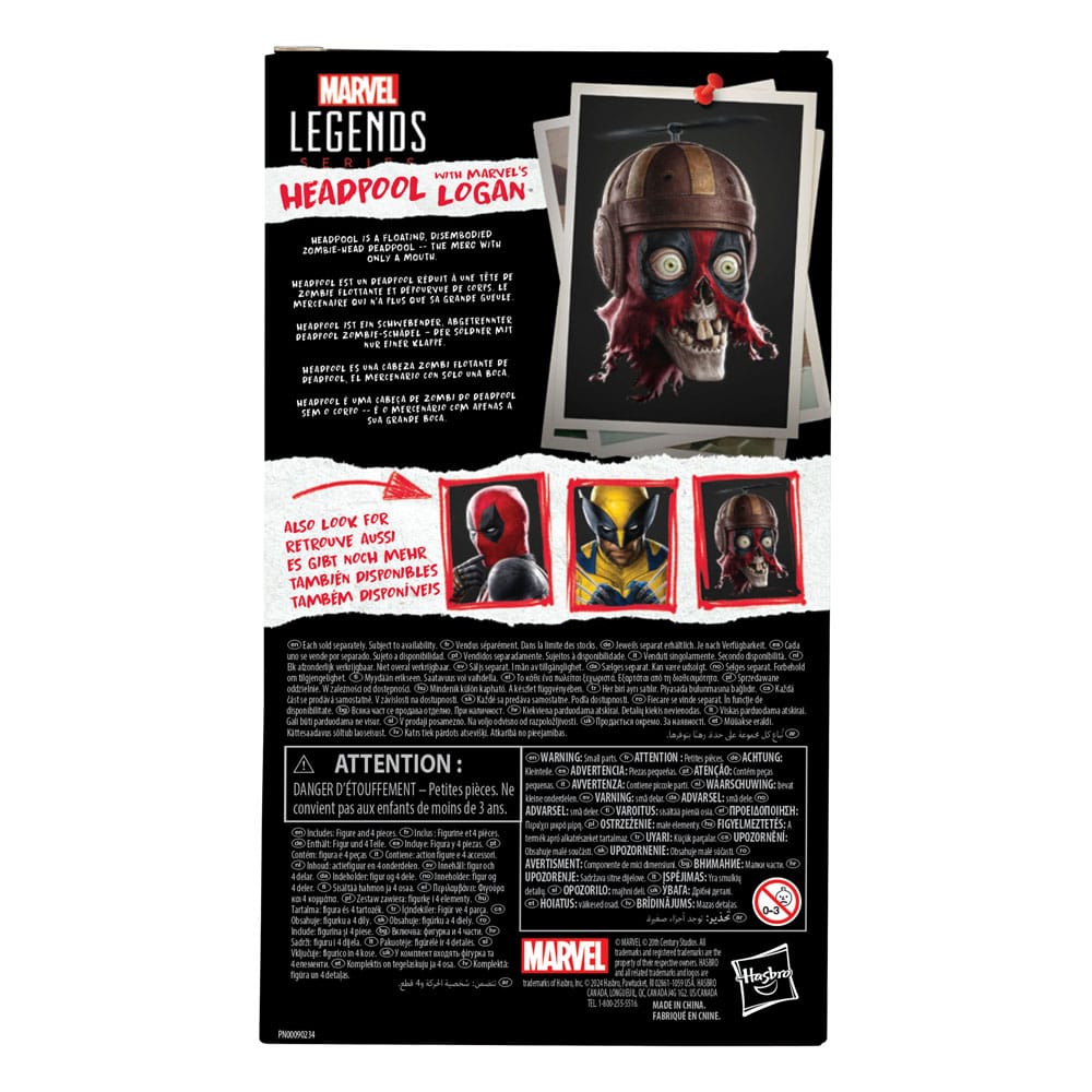 Deadpool & Wolverine Marvel Legends figurine Headpool with Marvel's Logan 15 cm