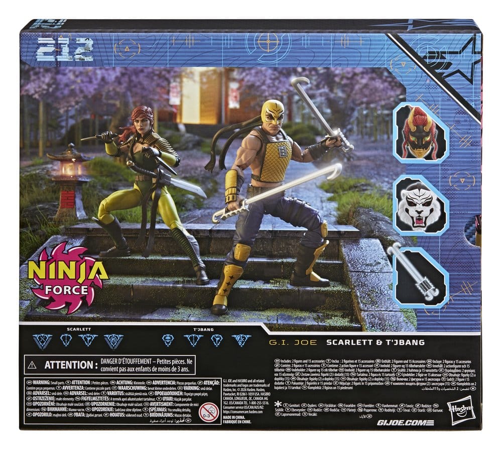 G.I. Joe Classified Series pack 2 figurines #212 Ninja Force Scarlett & T'Jbang 15 cm