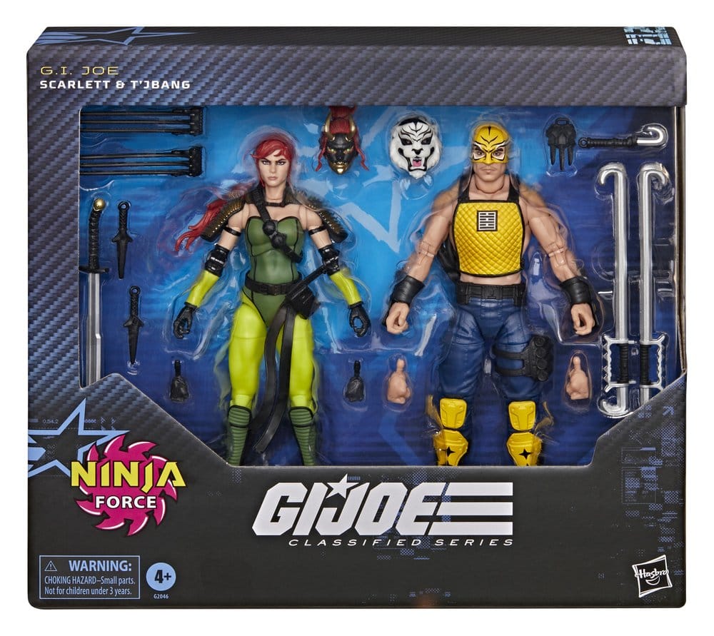G.I. Joe Classified Series pack 2 figurines #212 Ninja Force Scarlett & T'Jbang 15 cm