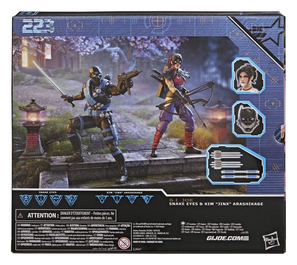 G.I. Joe Classified Series pack 2 figurines Snake Eyes & Kim "Jinx" Arashikage 15 cm