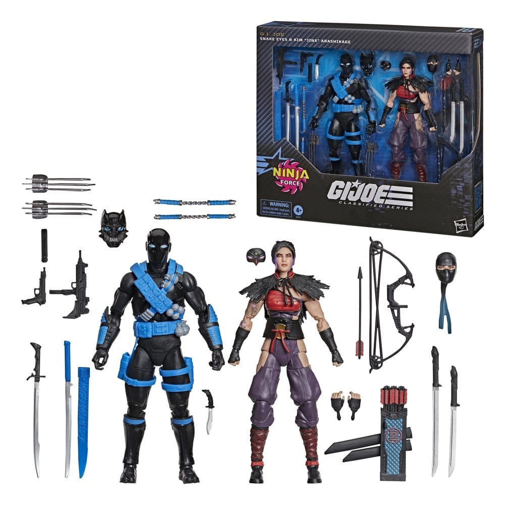 G.I. Joe Classified Series pack 2 figurines Snake Eyes & Kim "Jinx" Arashikage 15 cm