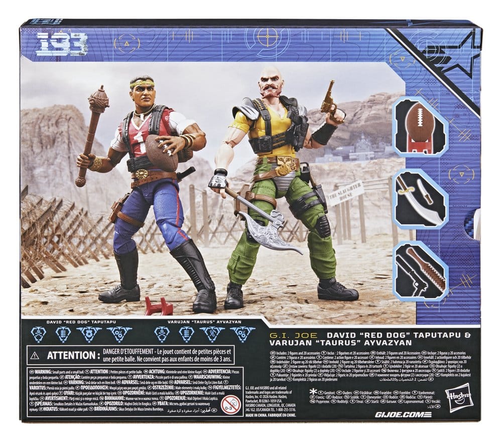 G.I. Joe Classified Series pack 2 figurines #193 David "Red Dog" Taputapu & Varujan "Taurus" Ayvazyan 15 cm