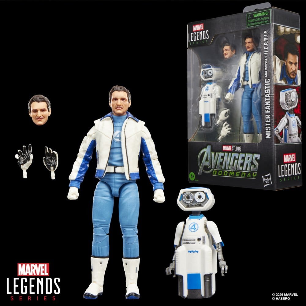 Avengers: Doomsday Marvel Legends pack 2 figurines Mister Fantastic & Marvel's H.E.R.B.I.E. 15 cm