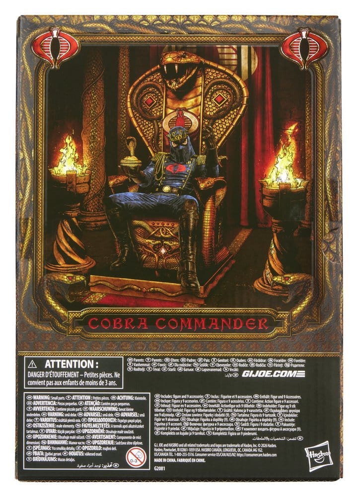 G.I. Joe Classified Series figurine Cobra Commander in Dress Uniform & Throne 15 cm