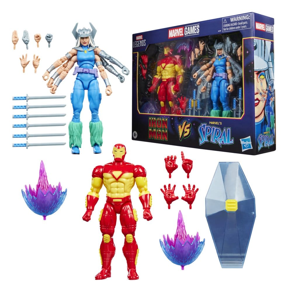 Marvel Games Marvel Legends pack 2 figurines Iron Man & Marvel's Spiral 15 cm