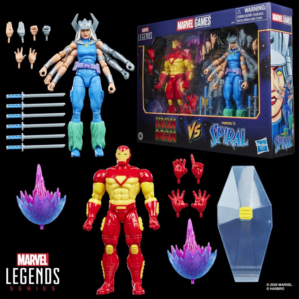 Marvel Games Marvel Legends pack 2 figurines Iron Man & Marvel's Spiral 15 cm
