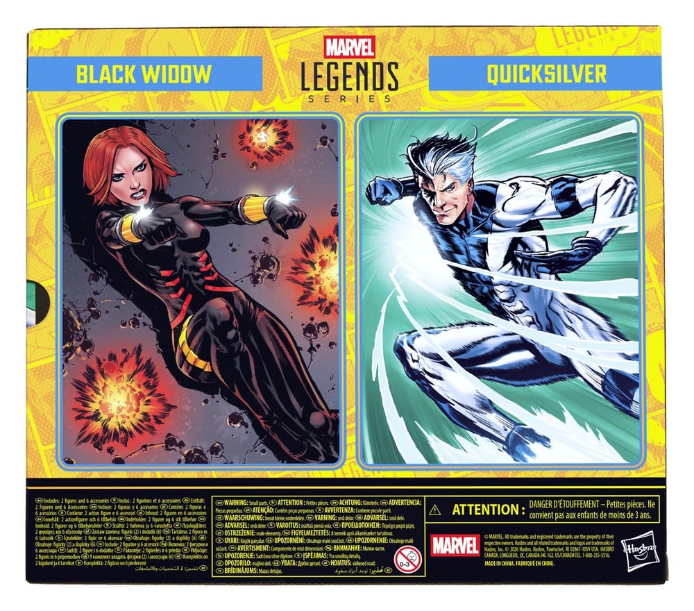 Avengers Marvel Legends pack 2 figurines Black Widow & Quicksilver 15 cm
