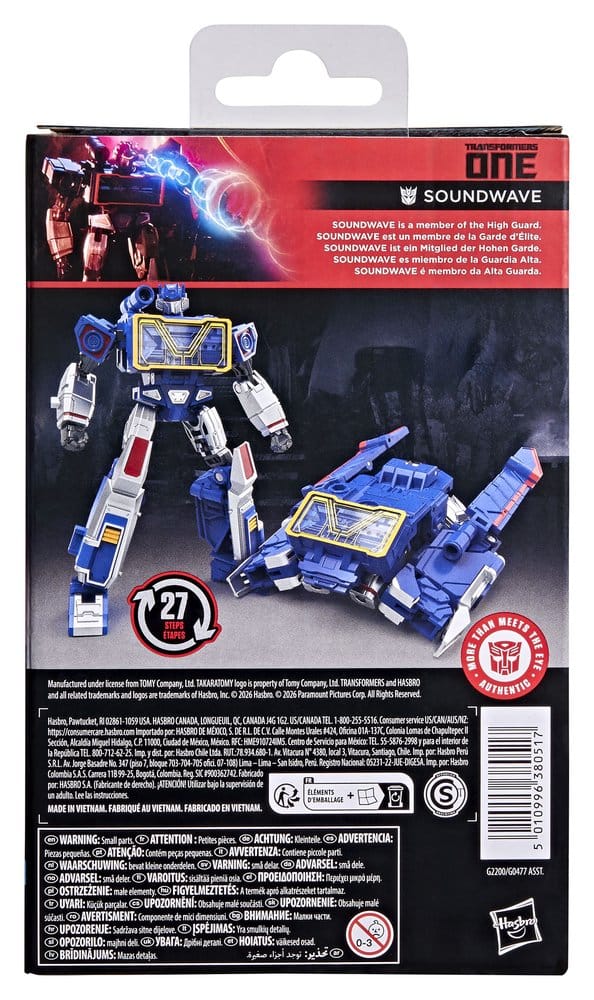 Transformers : Le Commencement Studio Series Deluxe Class figurine Soundwave 13 cm