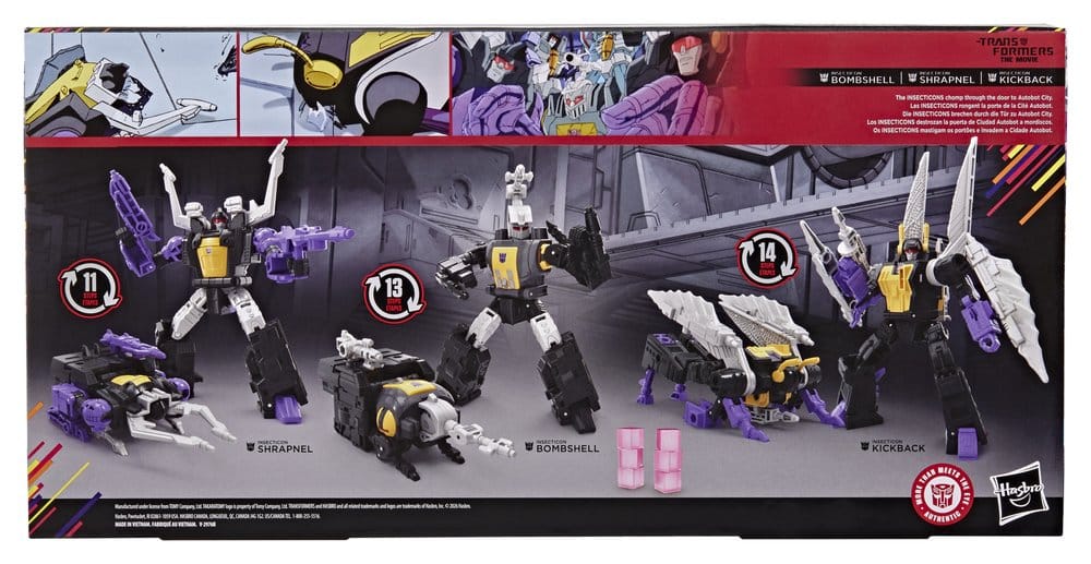 Les Transformers : le film Studio Series Deluxe Class pack 3 figurines Insecticon Bombshell, Shrapnel & Kickback 14 cm
