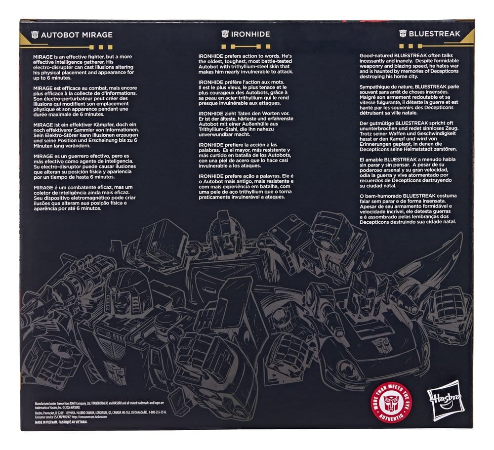 Transformers Age of the Primes pack 3 figurines Autobot Mirage & Bluestreak & Ironhide