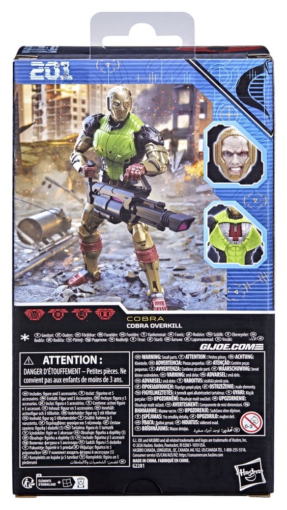 G.I. Joe Classified Series figurine #201 Cobra Overkill 15 cm