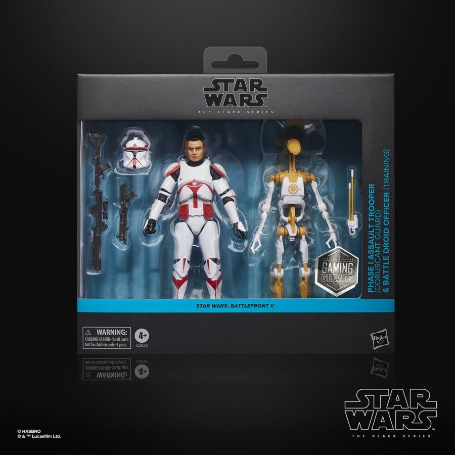 Star Wars: Battlefront II Black Series pack 2 figurines Phase I Assault Trooper & Battle Droid Officer 15 cm