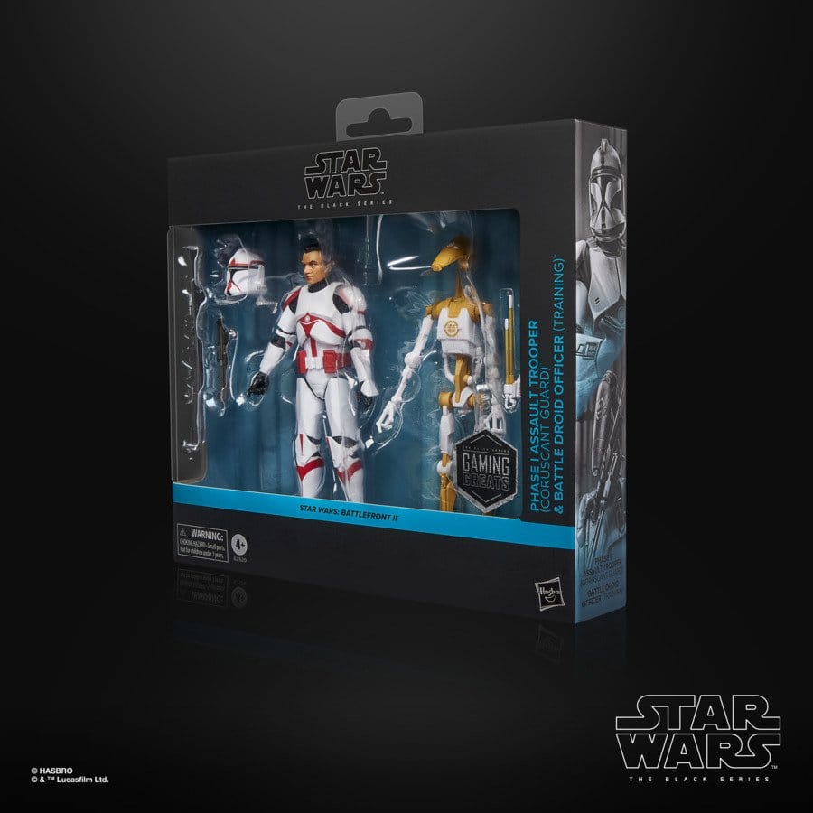 Star Wars: Battlefront II Black Series pack 2 figurines Phase I Assault Trooper & Battle Droid Officer 15 cm