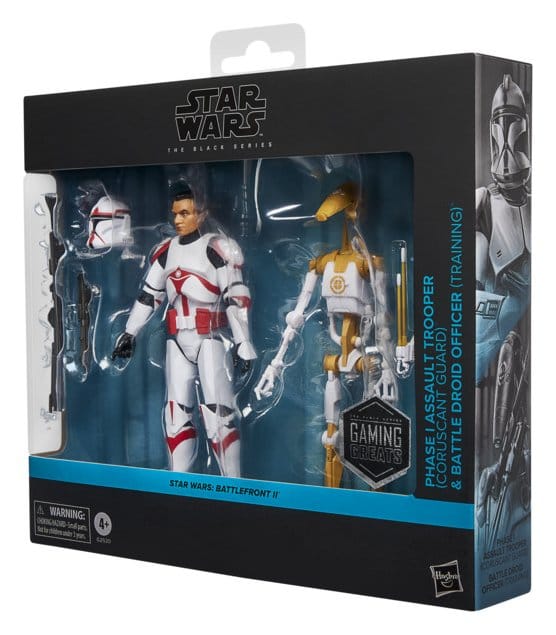 Star Wars: Battlefront II Black Series pack 2 figurines Phase I Assault Trooper & Battle Droid Officer 15 cm