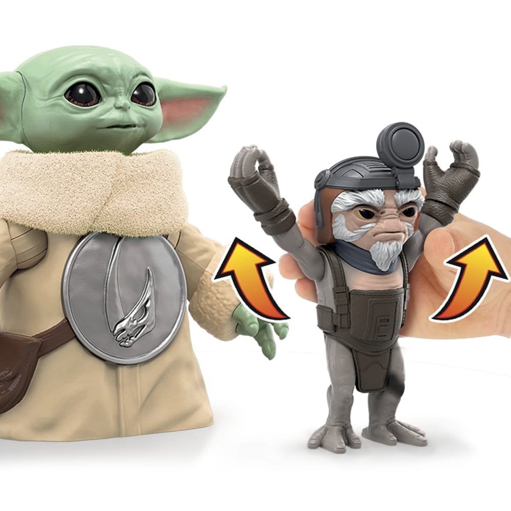 Star Wars: The Mandalorian & Grogu figurine électronique Câlins Grogu & Anzellan 17 cm