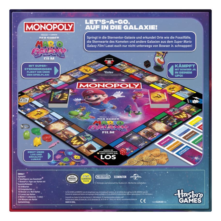 Super Mario Galaxy Le Film Monopoly jeu de plateau *ALLEMAND*