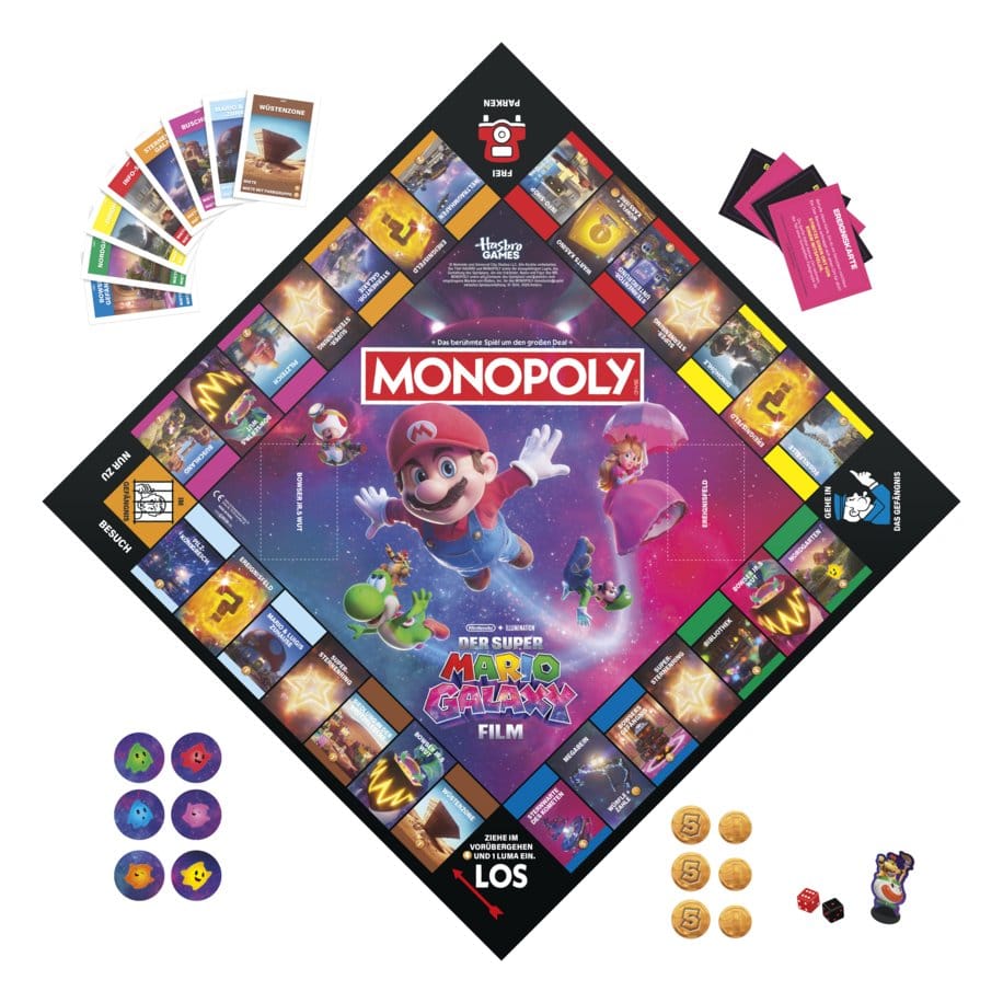 Super Mario Galaxy Le Film Monopoly jeu de plateau *ALLEMAND*