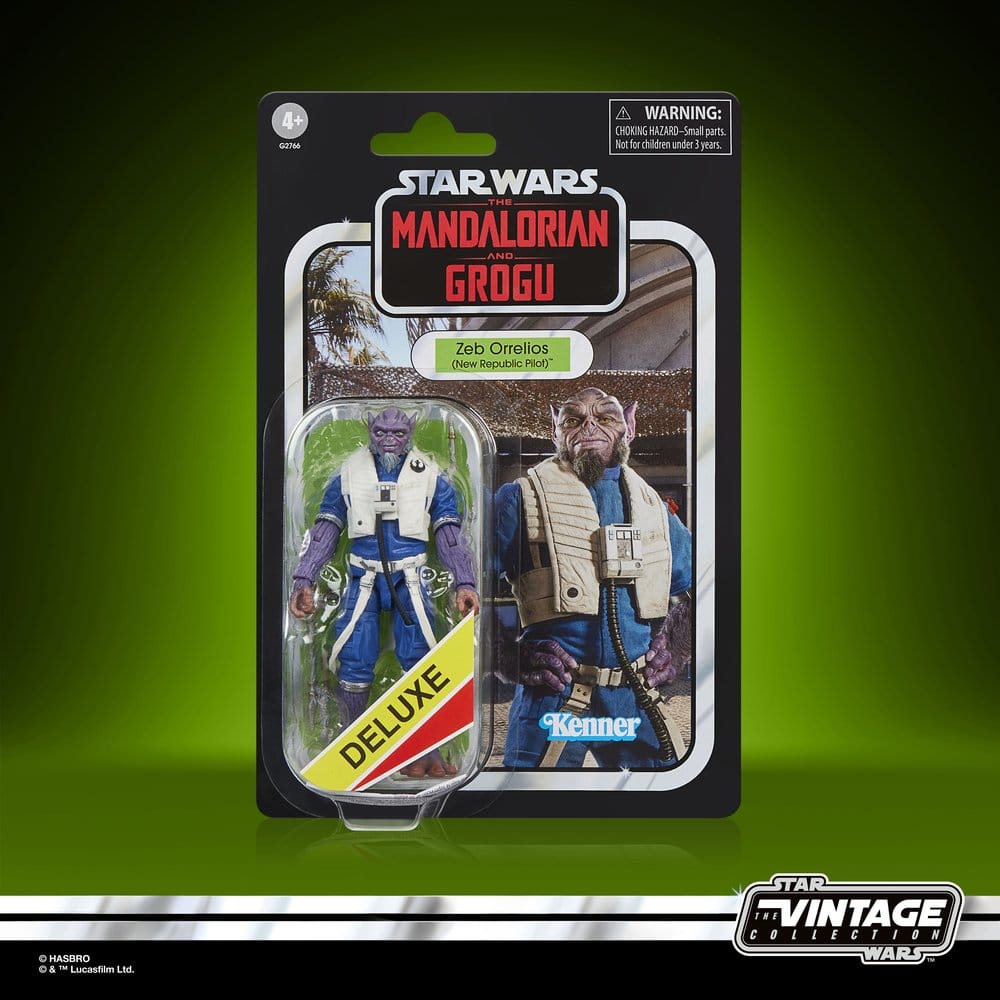 Star Wars : Le Mandalorien et Grogu Vintage Collection figurine Zeb Orrelios (New Republic Pilot) 10 cm