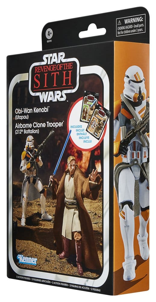 Star Wars Episode III Vintage Collection pack 2 figurines Obi-Wan Kenobi & Airborne Clone Trooper 10 cm