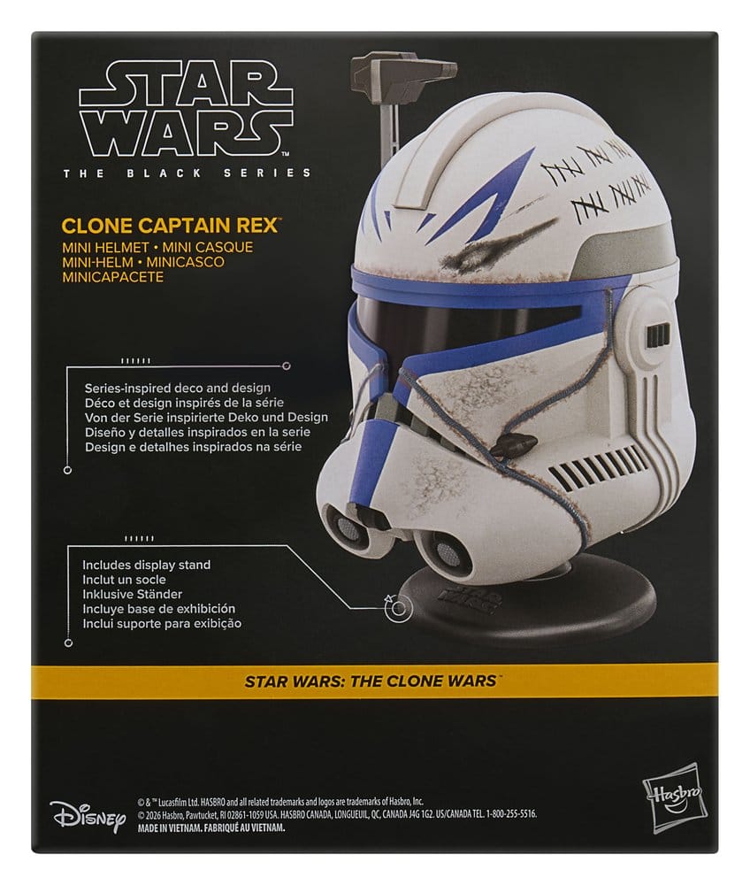 Star Wars: The Clone Wars Black Series mini casque Clone Captain Rex 15 cm