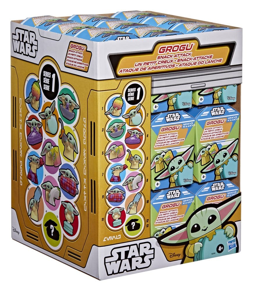 Star Wars présentoir boîte-mystère mini-figurines Grogu Snack Attack Series 1  4 cm (24)