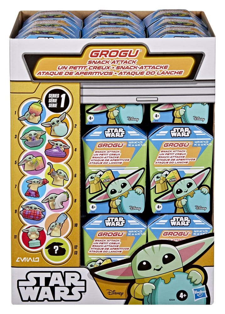 Star Wars présentoir boîte-mystère mini-figurines Grogu Snack Attack Series 1  4 cm (24)