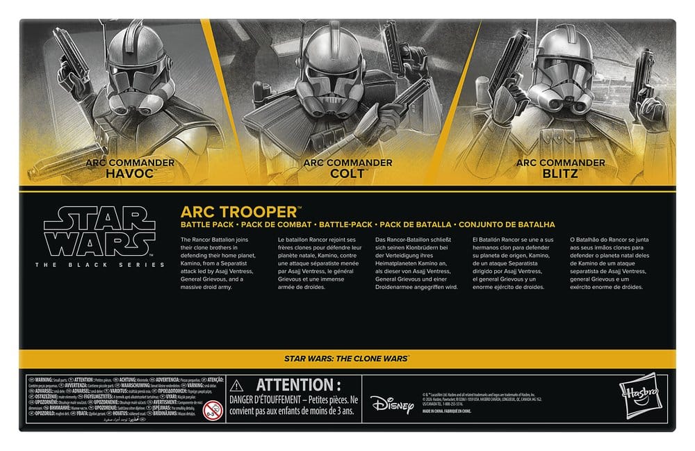 Star Wars: The Clone Wars Black Series pack 3 figurines ARC Trooper Havoc, Colt & Blitz 15 cm