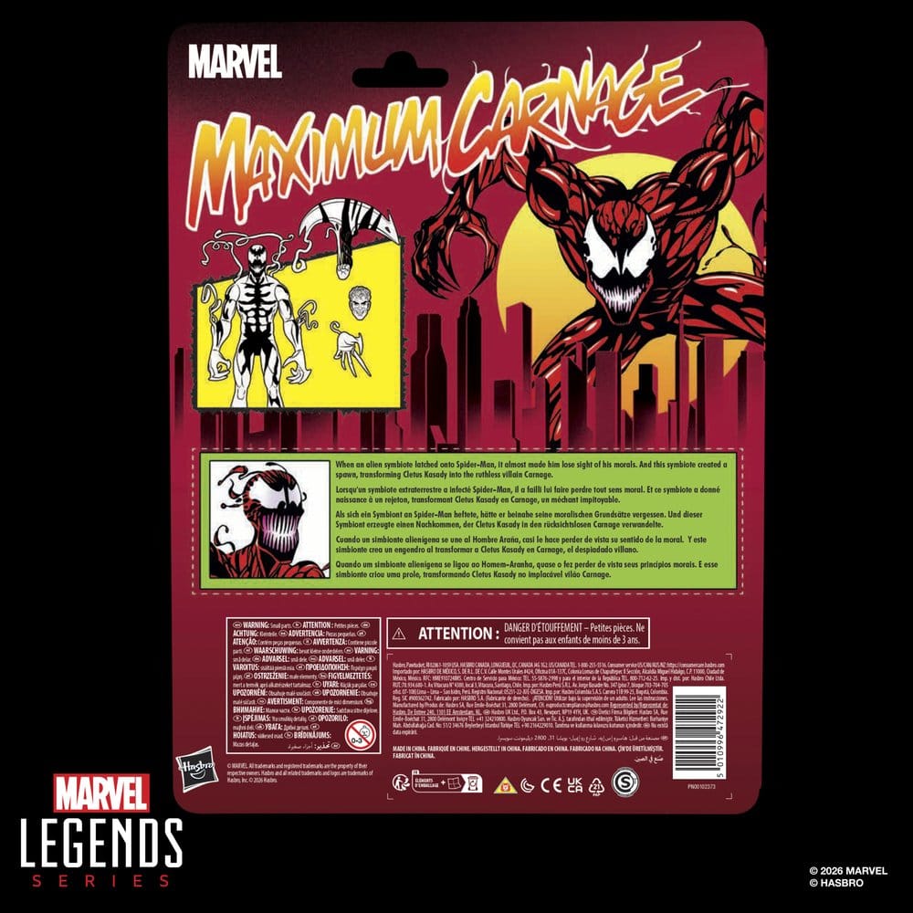 Maximum Carnage Marvel Legends figurine Carnage 15 cm