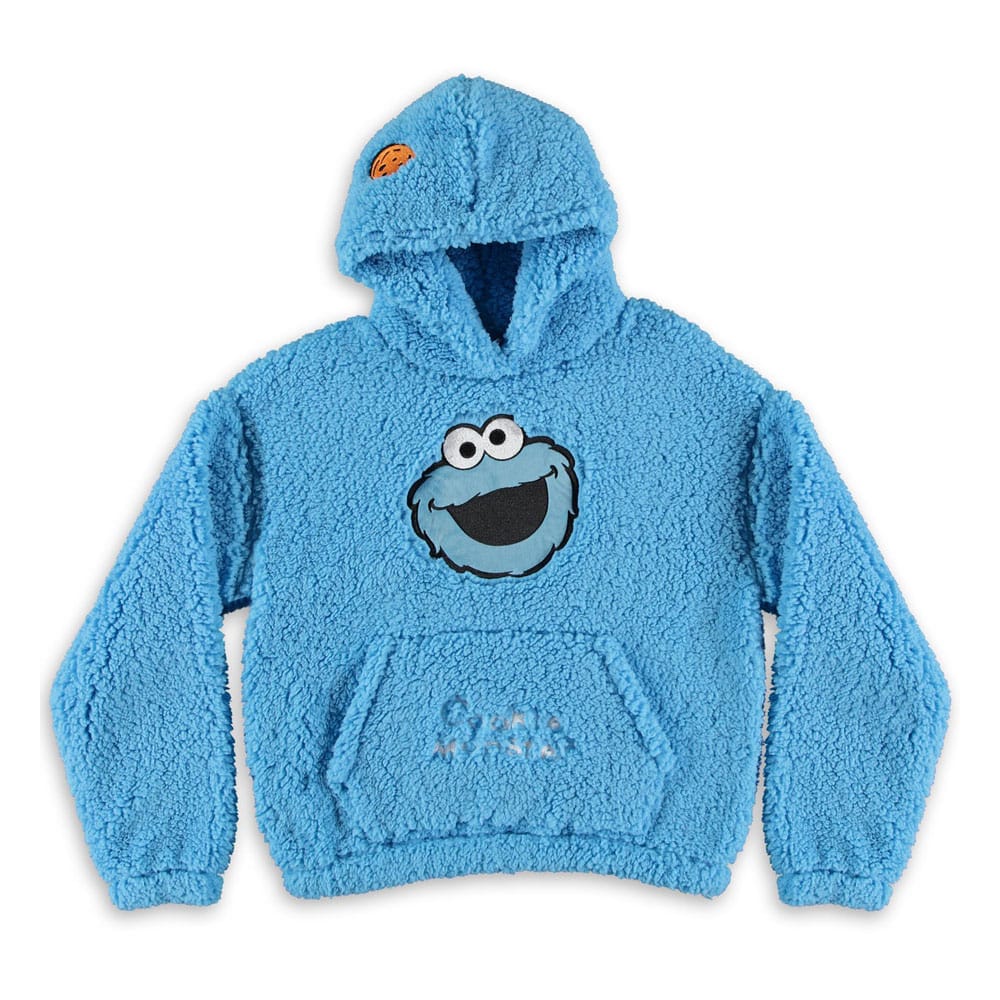 1, Rue Sésame Teddy Sweater à capuche Cookie Monster (M)