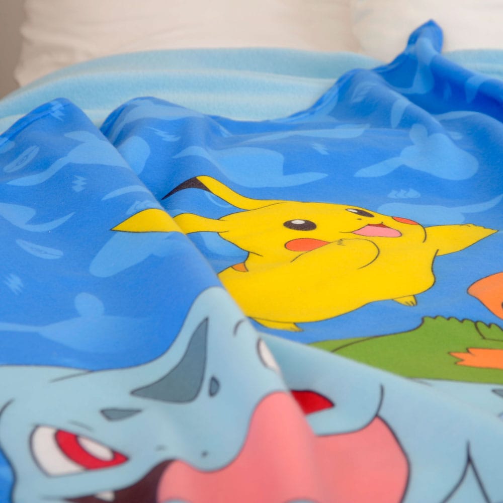 Pokémon couverture polaire Starter Pokémon 130 x 160 cm