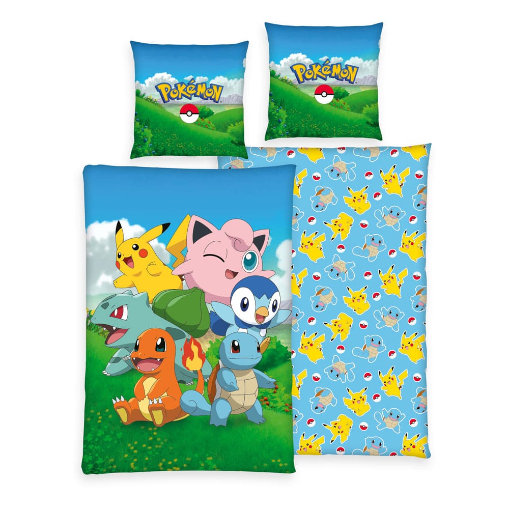 Pokemon parure de lit Group A 135 x 200 cm / 80 x 80 cm