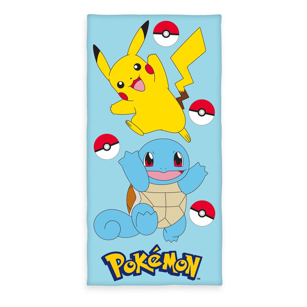 Pokémon serviette de bain Pikachu & Carapuce 75 x 150 cm