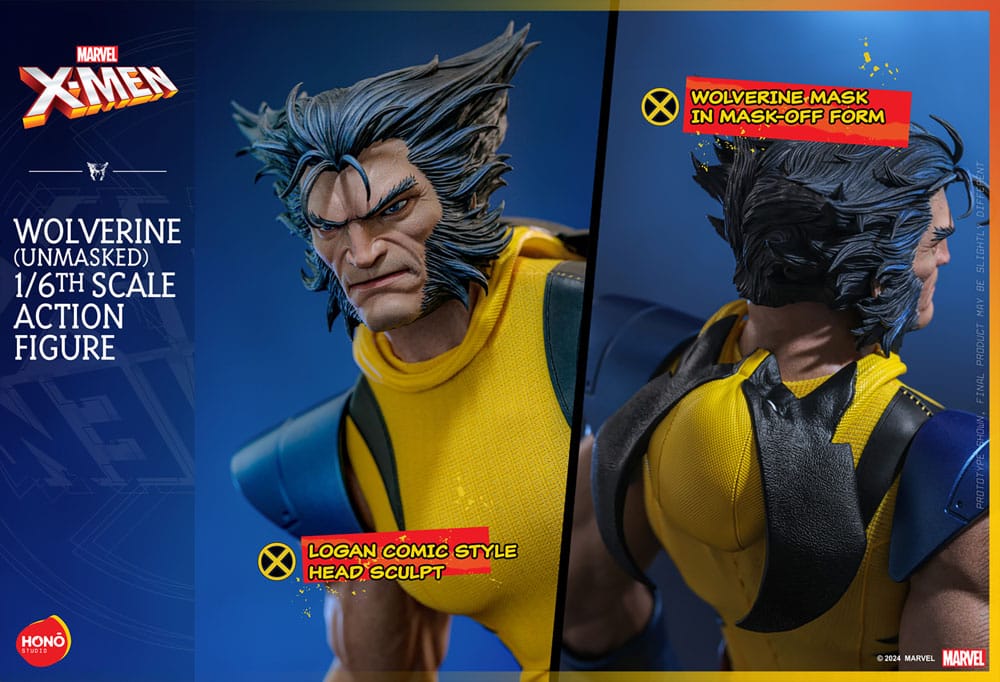 Marvel X-Men figurine 1/6 Wolverine (Unmasked) 28 cm