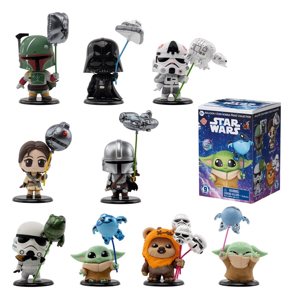 Star Wars présentoir boîte-mystère figurines mini Cosbi Balloon 8 cm (8)