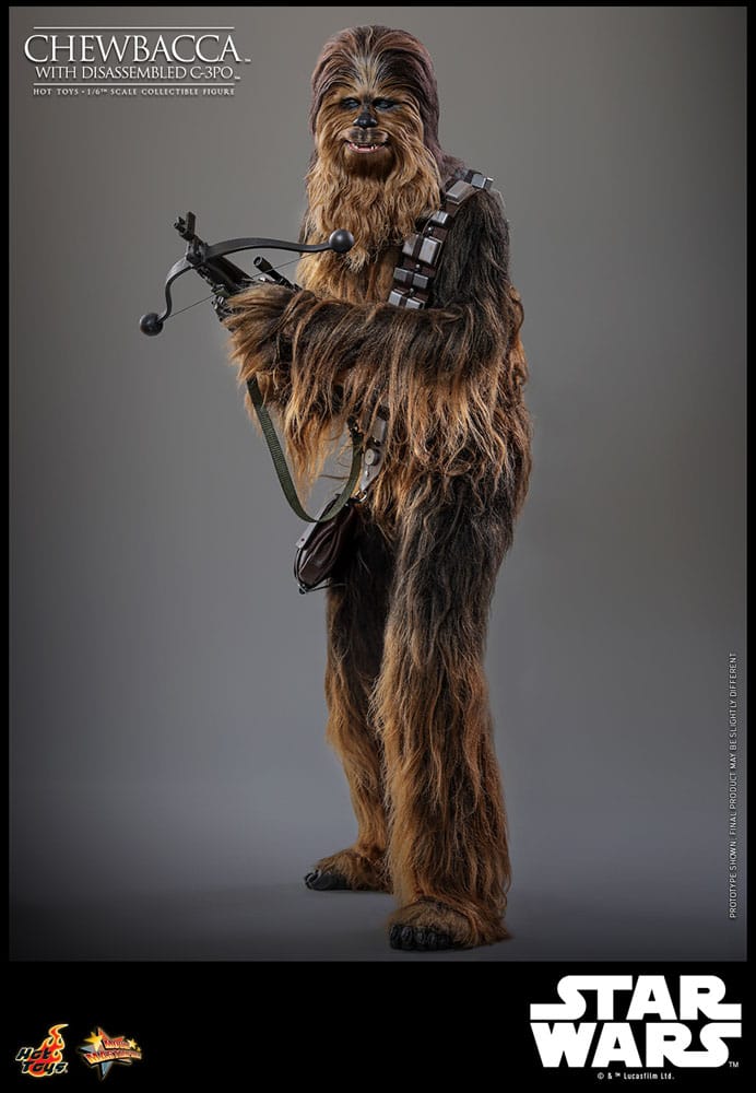 Star Wars Episode V figurine Movie Masterpiece 1/6 Chewbacca with Disassembled C-3PO 36 cm