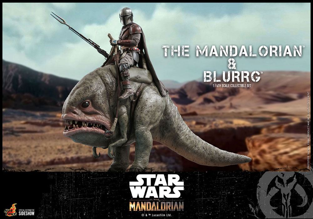 Star Wars The Mandalorian pack 2 figurines 1/6 The Mandalorian & Blurrg 37 cm