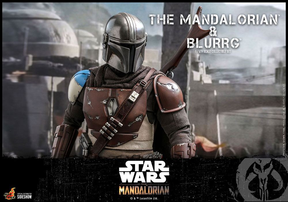 Star Wars The Mandalorian pack 2 figurines 1/6 The Mandalorian & Blurrg 37 cm