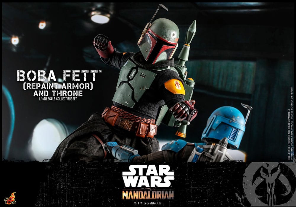 Star Wars: The Mandalorian figurine 1/6 Boba Fett Repaint Armor and Throne Special Edition 30 cm
