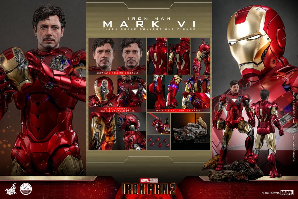Iron Man 2 figurine 1/4 Iron Man Mark VI 48 cm