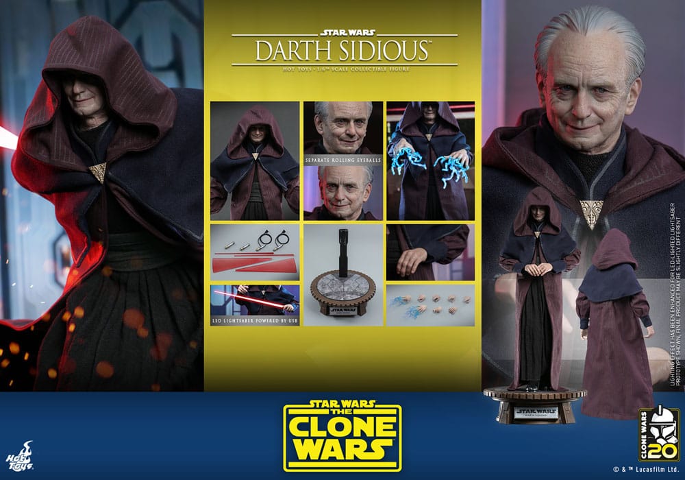 Star Wars: The Clone Wars figurine 1/6 Darth Sidious 29 cm