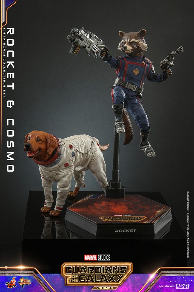 Les Gardiens de la Galaxie Vol. 3 figurines Movie Masterpiece 1/6 Rocket & Cosmo 16 cm