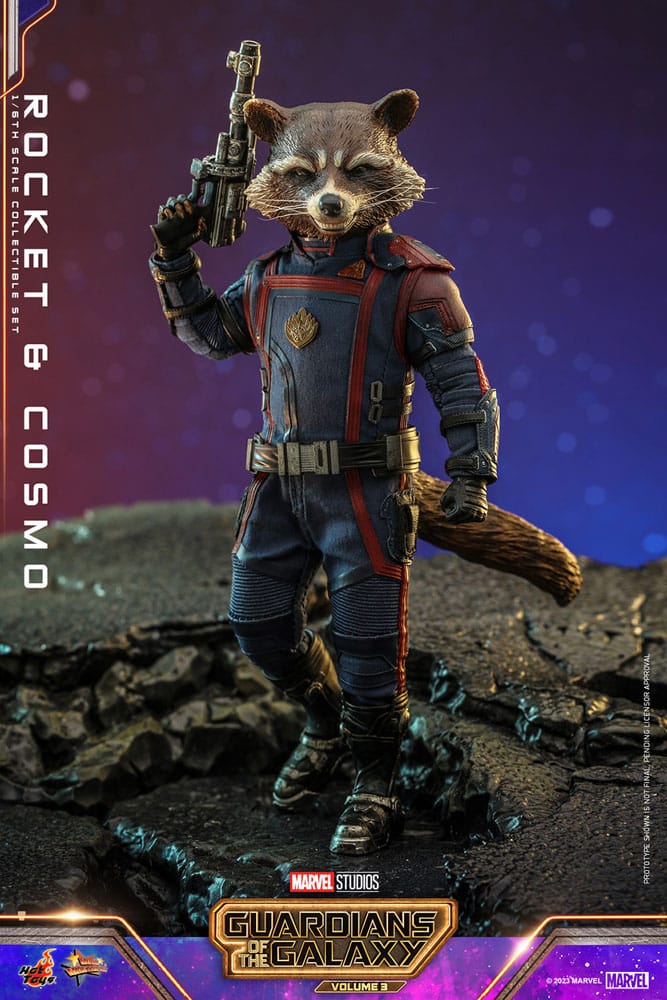 Les Gardiens de la Galaxie Vol. 3 figurines Movie Masterpiece 1/6 Rocket & Cosmo 16 cm