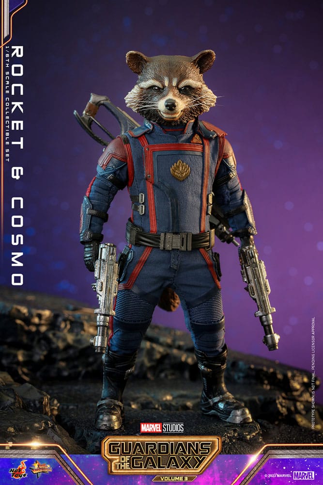 Les Gardiens de la Galaxie Vol. 3 figurines Movie Masterpiece 1/6 Rocket & Cosmo 16 cm