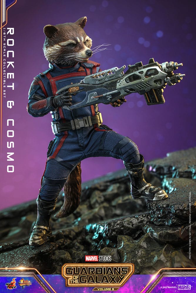 Les Gardiens de la Galaxie Vol. 3 figurines Movie Masterpiece 1/6 Rocket & Cosmo 16 cm