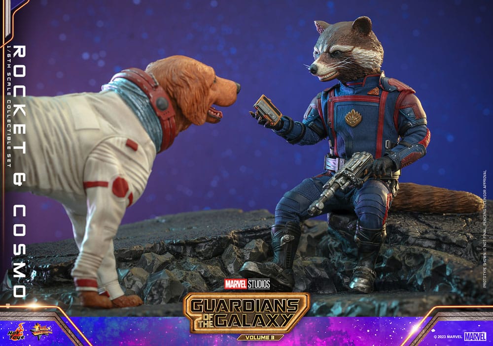 Les Gardiens de la Galaxie Vol. 3 figurines Movie Masterpiece 1/6 Rocket & Cosmo 16 cm
