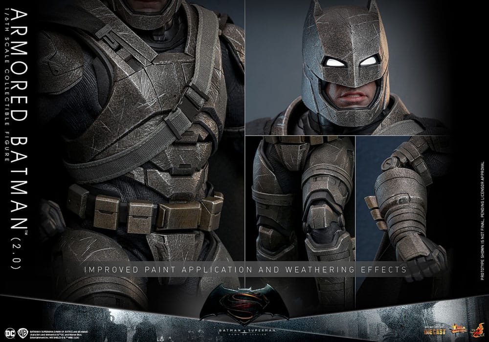 Batman v Superman : L'Aube de la justice figurine Movie Masterpiece 1/6 Armored Batman 2.0 33 cm